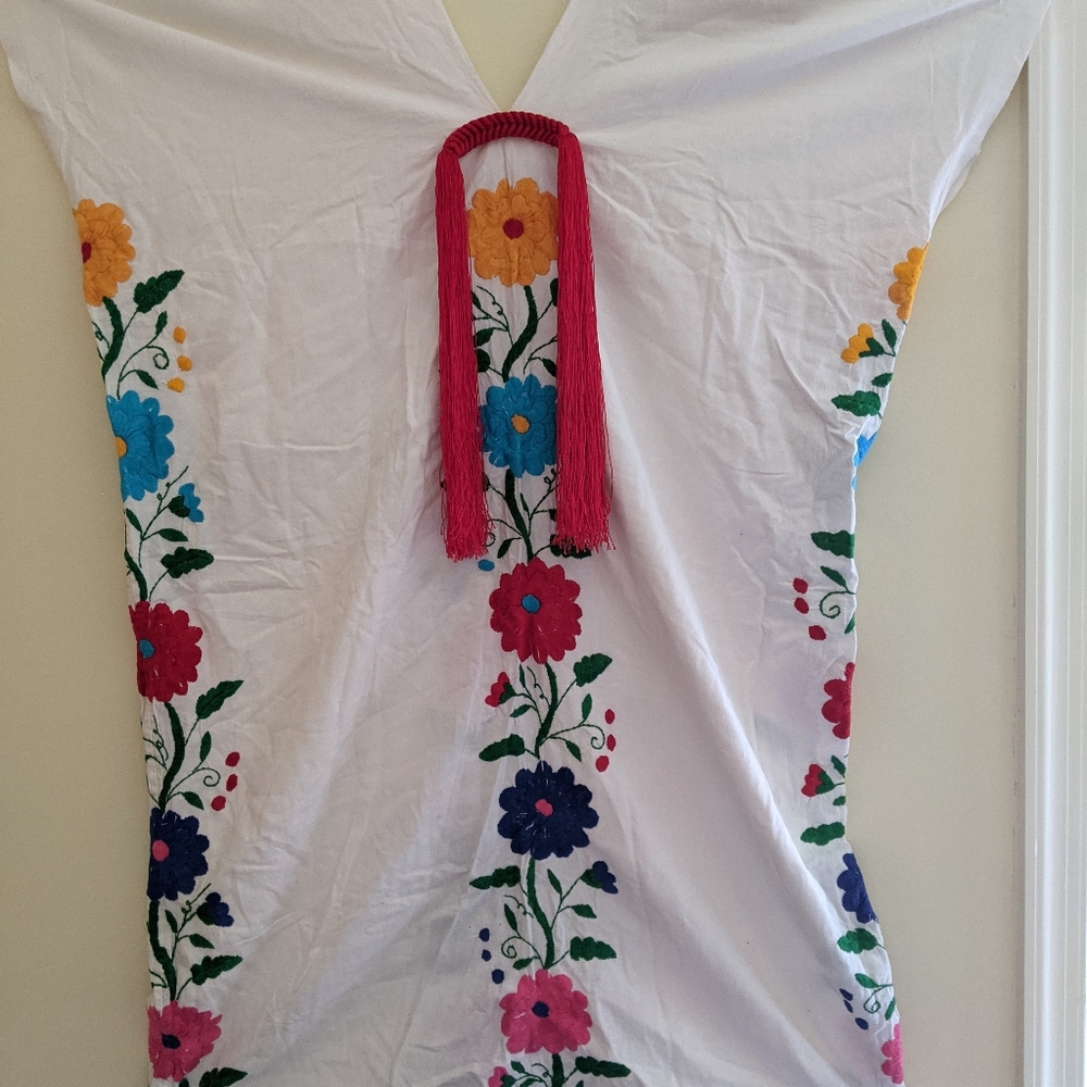 Embroired mexican Morelos huipil dress